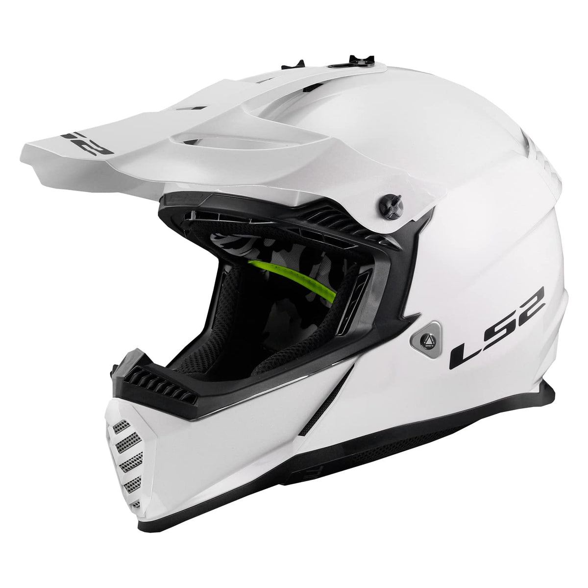 LS2 Helmets Gate Full Face Helmet (Gloss White - Small)
