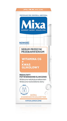 Mixa Anti-Discoloration Facial Serum, Vitamin CG +Glycolic Acid