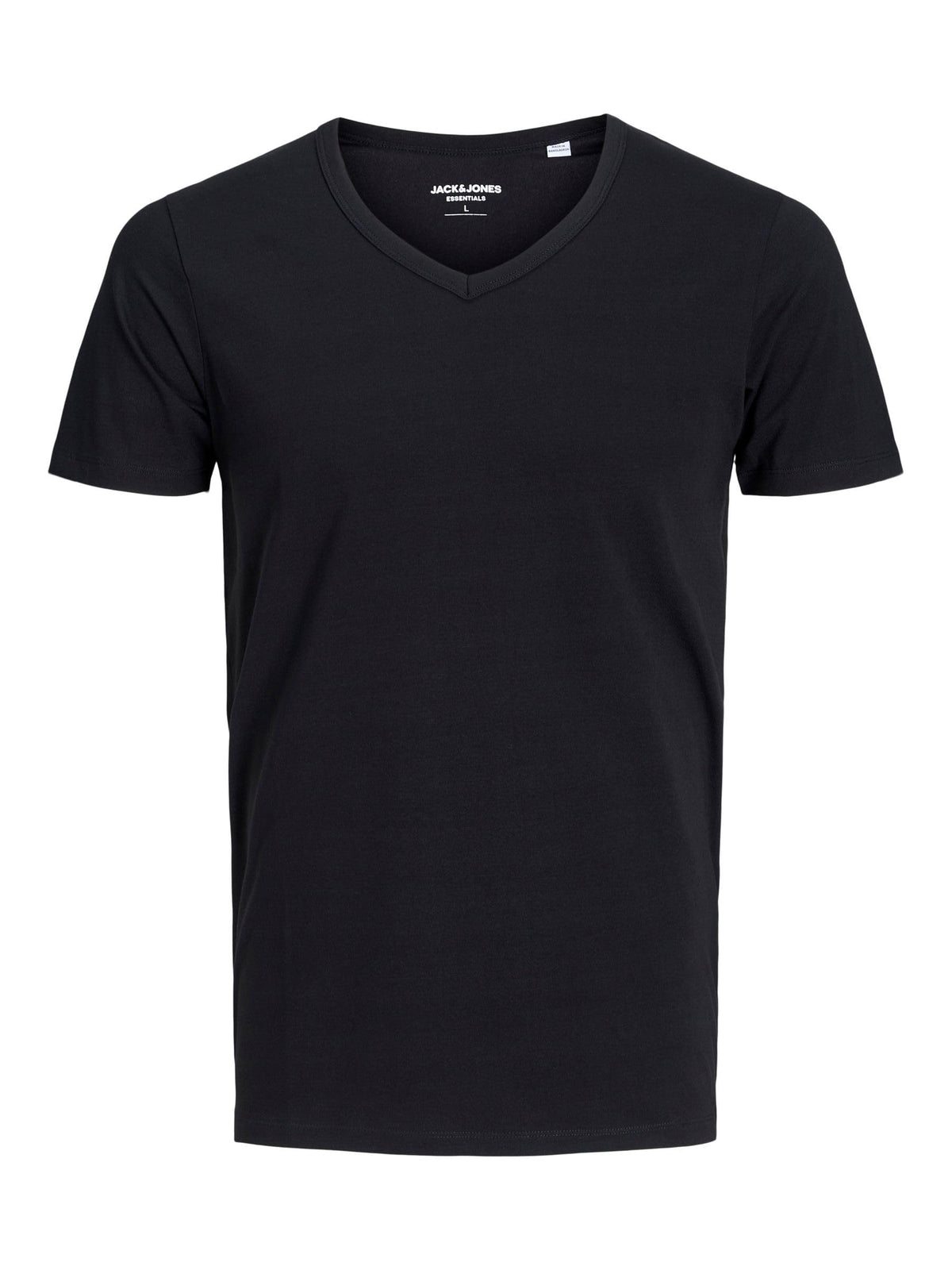 JACK & JONES Men's JJEBASIC V-Neck TEE S/S NOOS, Black (Black C-N10), XS