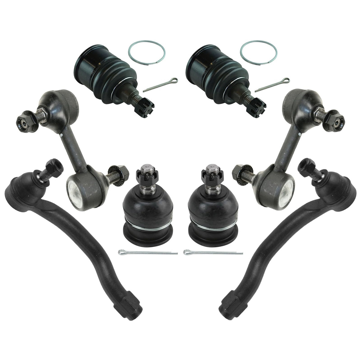 TRQ Front Steering & Suspension Kit Compatible with 2009-2014 Acura TSX 2008-2012 Honda Accord