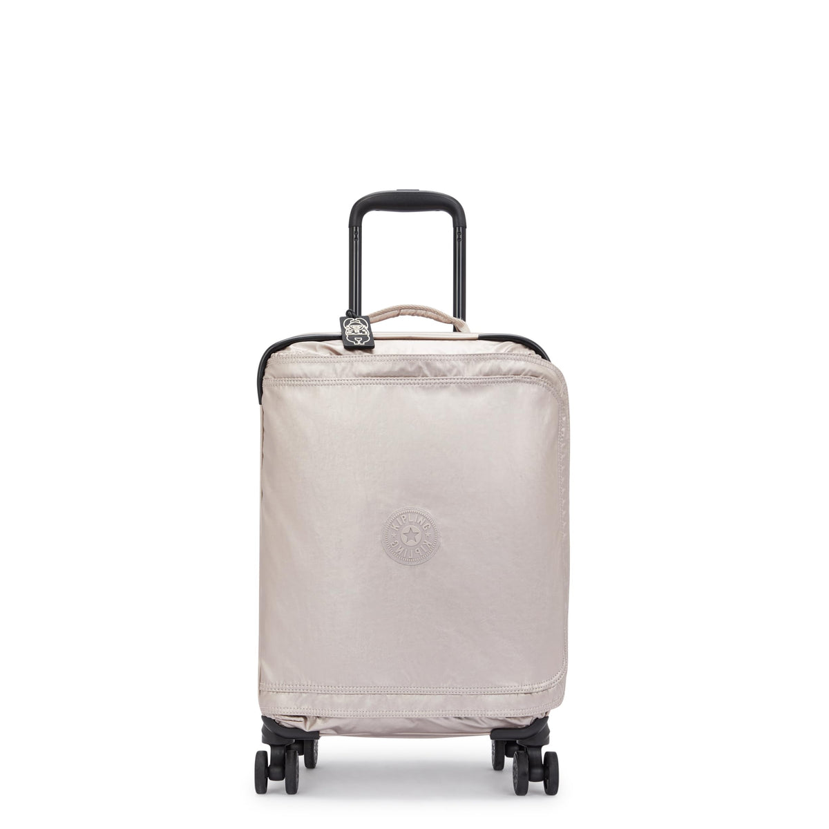 Kipling SPONTANEOUS S Small cabin size wheeled luggage, Carry On, Metallic Glow (Silver)