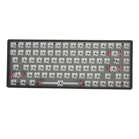 Haofy Custom Gaming Keyboard, Modular Mechanical Keyboard Gasket Structure 84 Keys 75% Layout for Replacement