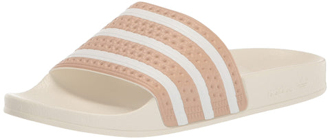adidas Originals Men's Adilette Slide Sandal, Magic Beige/White/Off White, 9