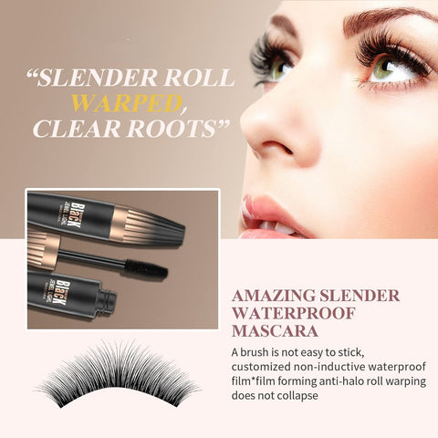 Generic 4D Silk Fiber Mascara Black Natural Volume and Length Liquid Mascara with Fiber extending Thickening and Waterproof Smudge-proof Full and Soft Mascara (1)