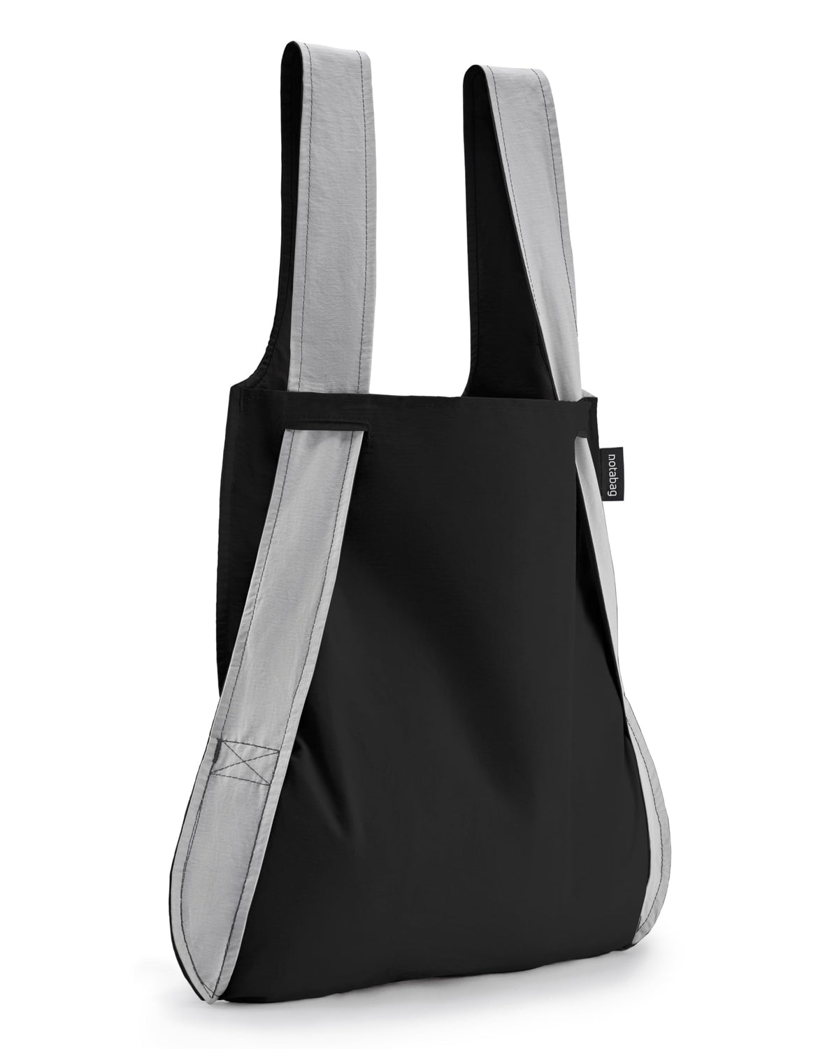 Notabag Original 2 in 1 Backpack and Bag (Grey/Black) - Backpack waterproof - reusable grocery bags foldable - clever design for more flexibility - backpack waterproof - grocery tote bag