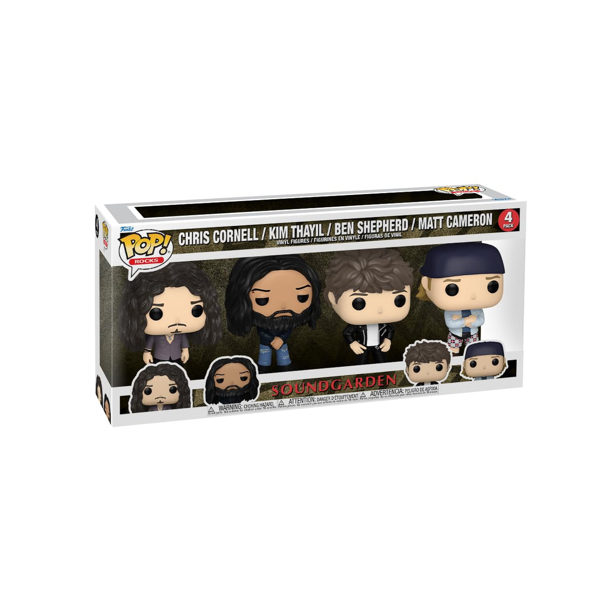 Funko Pop! Rocks: Soundgarden 4-Pack, Chris Cornell, Kim Thayil, Ben Shepherd, Matt Cameron