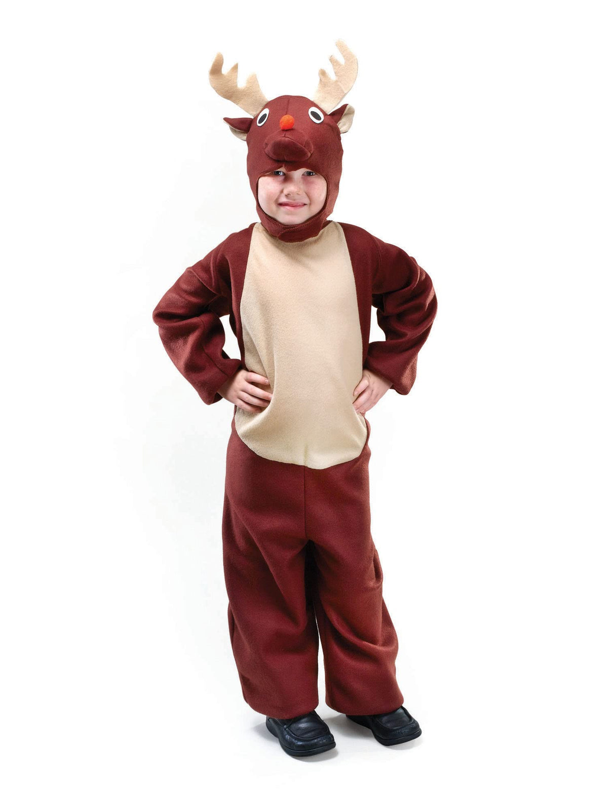 Bristol Novelty CC610 Reindeer Costume, Beige, Medium, Approx Age 5 - 7 Years, Reindeer (M) Halloween Halloween