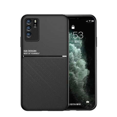 Kepuch Mowen Case Cover Bumper Built-in Metal Plate for Oppo Reno 6Z - Black