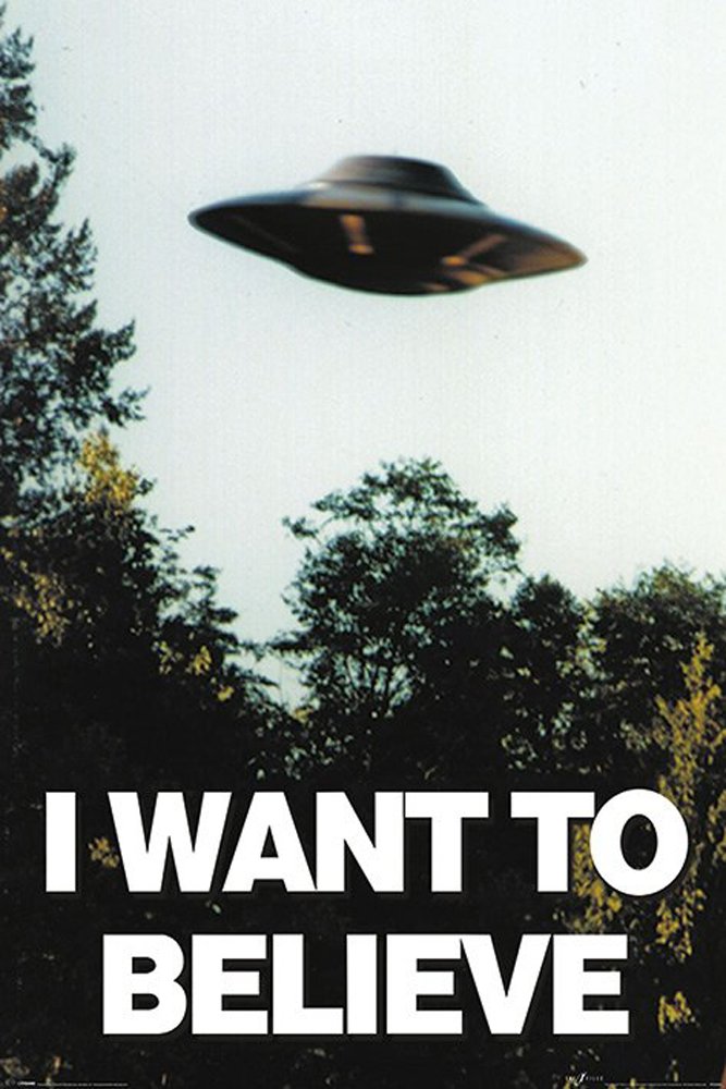 X-Files - I Want to Believe - UFO - Filmposter Kino Movie x-Files Science Fiction Sci Fi 61x91,5 cm