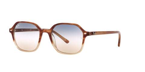 Ray-Ban RB2194 John Square Sunglasses, Gradient Light Brown Havana/Clear Gradient Blue Gradient Brown, 51 mm