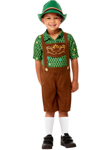 Smiffys Toddler Hansel Costume All In One & Hat, Boys Fancy Dress, Storybook Character Dress Up Costumes