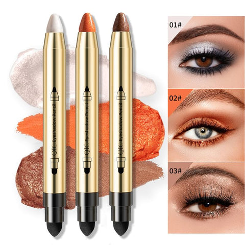AKARY Eyeshadow Stick Makeup, Waterproof Pearlescent Cream Eye Shadow Pencil, Shimmer Eyeshadow Pencil Crayon for Eyes White Brown, High Pigmented Eye Shadow Pen Eye Brightener Stick Highlighter, 03 Milk Tea Brown