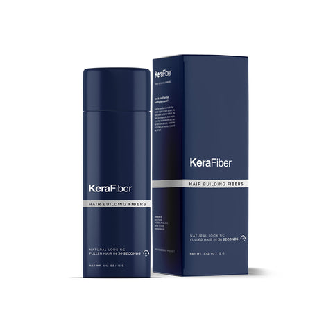 KeraFiber Professional Hair Building Fibres - Natural Keratin Hair thickener Fibres, Hair Powder for Men and Women, Full Head of Hair in 30 Seconds-Hair Fibres Medium Brown (12g/0.42oz)