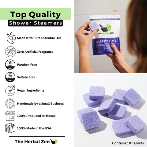 Lavender Shower Steamers Aromatherapy with Essential Oils, Made in the USA Shower Bombs, Shower Bomb Aromatherapy, Relaxing Gifts for Women, Spa Day Gifts, Easter Basket Stuffer