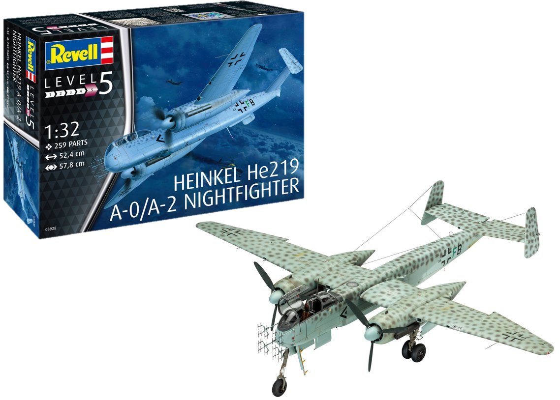 Revell 1/32 Heinkel He219 A-O/A-2 Nightfighter Kit - 3928