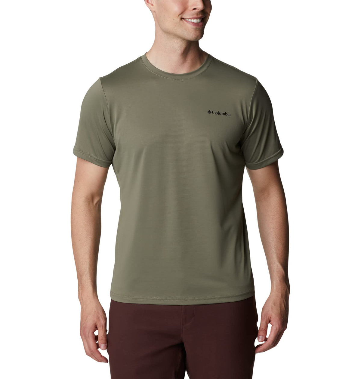 Columbia Men's Hike Crew Shirt, Stone Green, Small