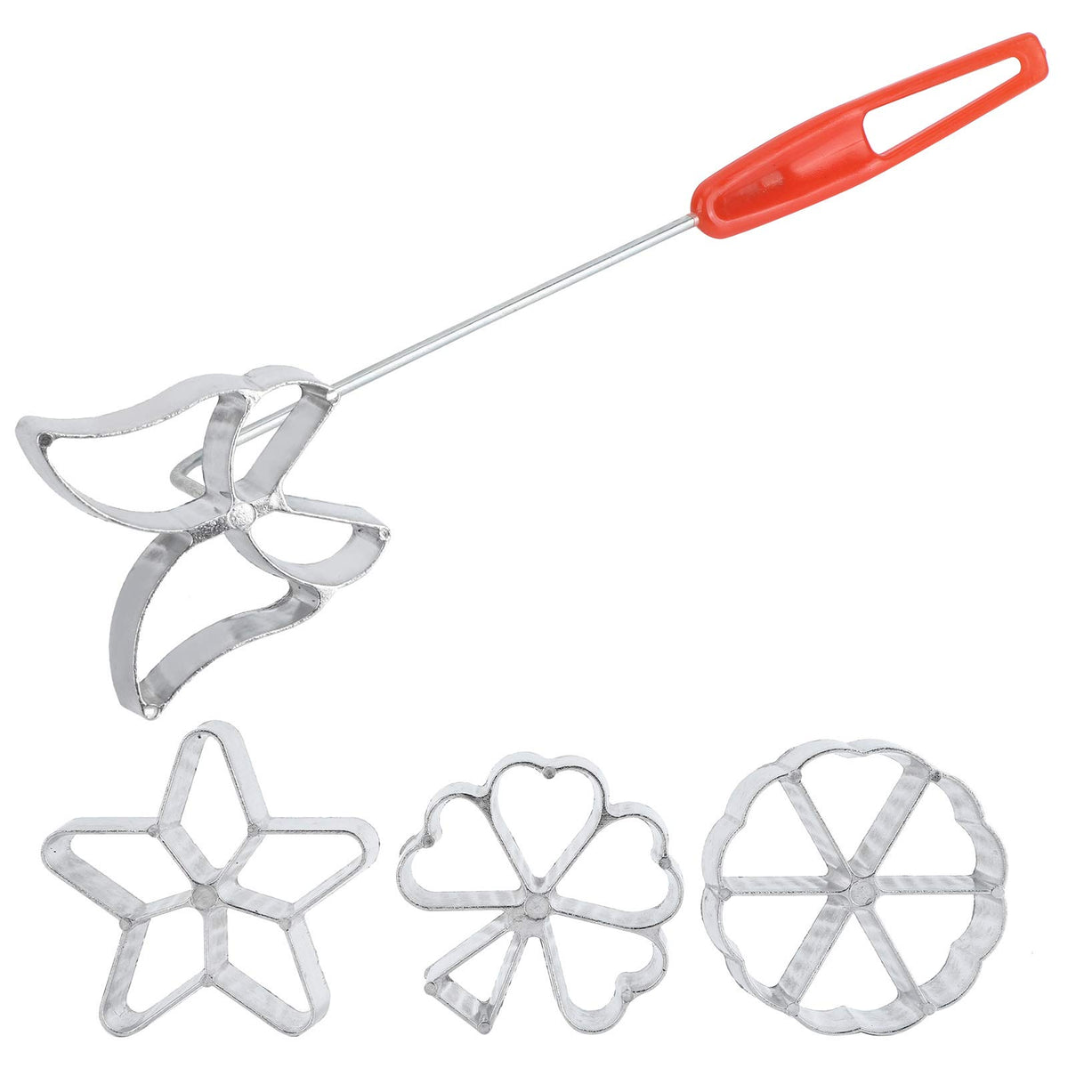 Rosette Set4Pcs Cake Printing Pastry Mold Biscuit Dessert Maker Waffle Model Set Baking Accessories