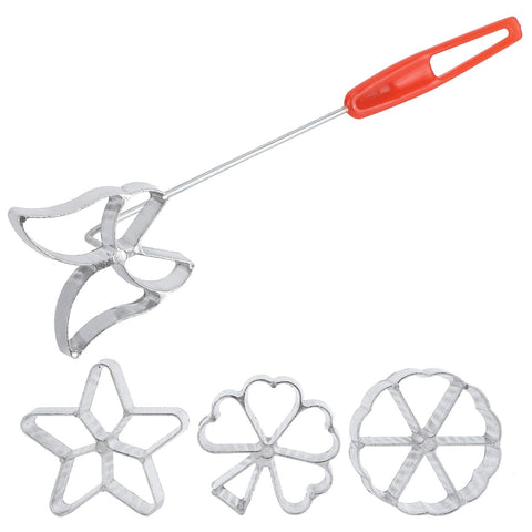 Rosette Set4Pcs Cake Printing Pastry Mold Biscuit Dessert Maker Waffle Model Set Baking Accessories