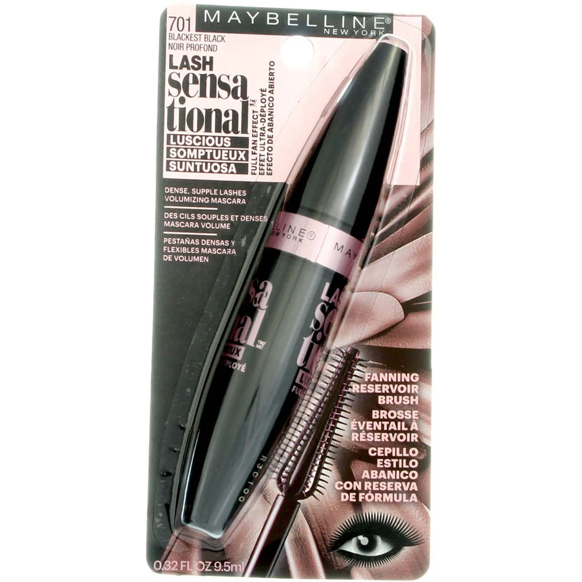 Maybelline Lash Sensational Luscious Washable Mascara, 702 Blackest Black