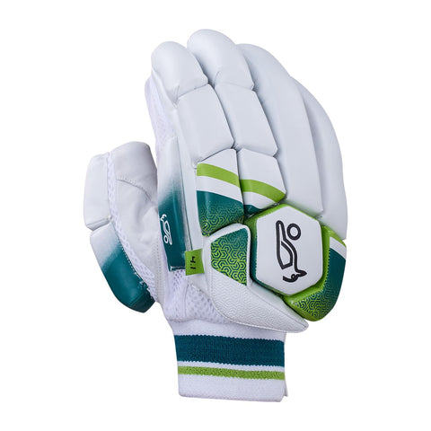 KOOKABURRA Kahuna 4.1 Cricket premium batting gloves - Adult Size, Right Handed - 2024 Edition, Men's, Lime