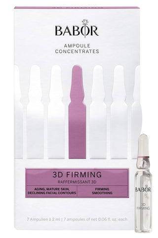 BABOR Ampoule, 3D Firming, Hyaluronic Acid Serum, Anti Aging, Reduce Wrinkles, Face Moisturizer for Women, Skin Firming, Vegan, Results in 7 Days