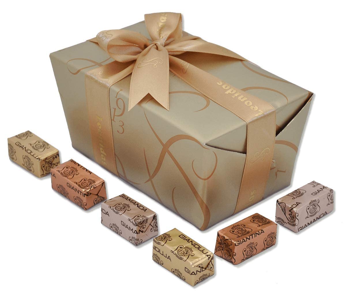 Luxury Praline Chocolate Leonidas Gianduja, Giamanda, Giantina , Rich Almond & Hazelnut, Biscuit Pralines, Premium Belgian Gifts (250g Ballotin 23 pc Approx)