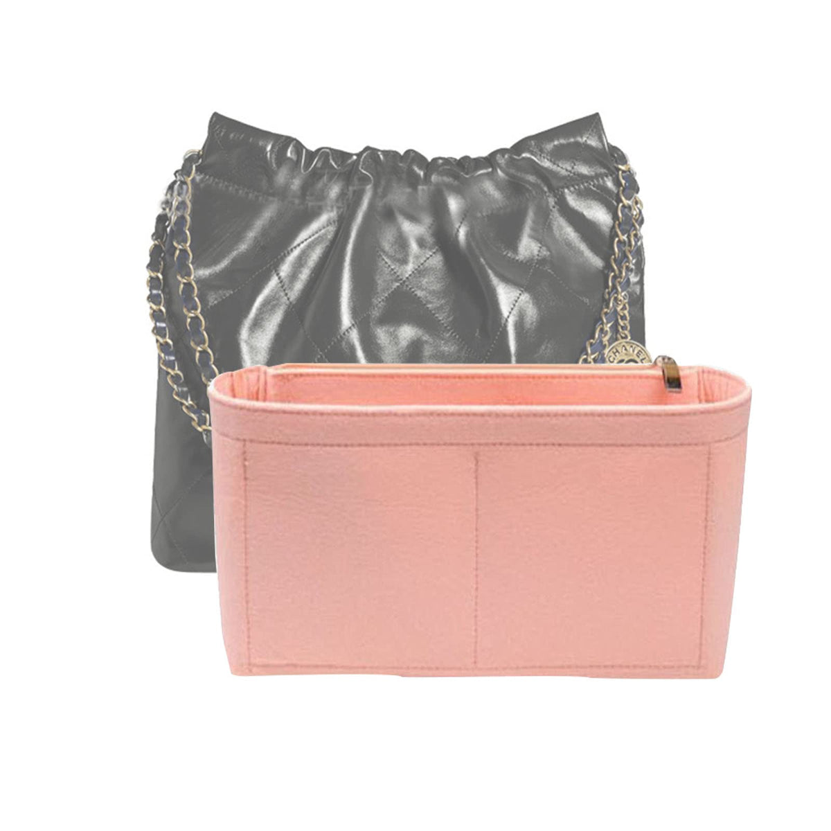 Lckaey Purse Organizer Insert for Chanel bag organizer insert reissue mini bags for women2001pink-S