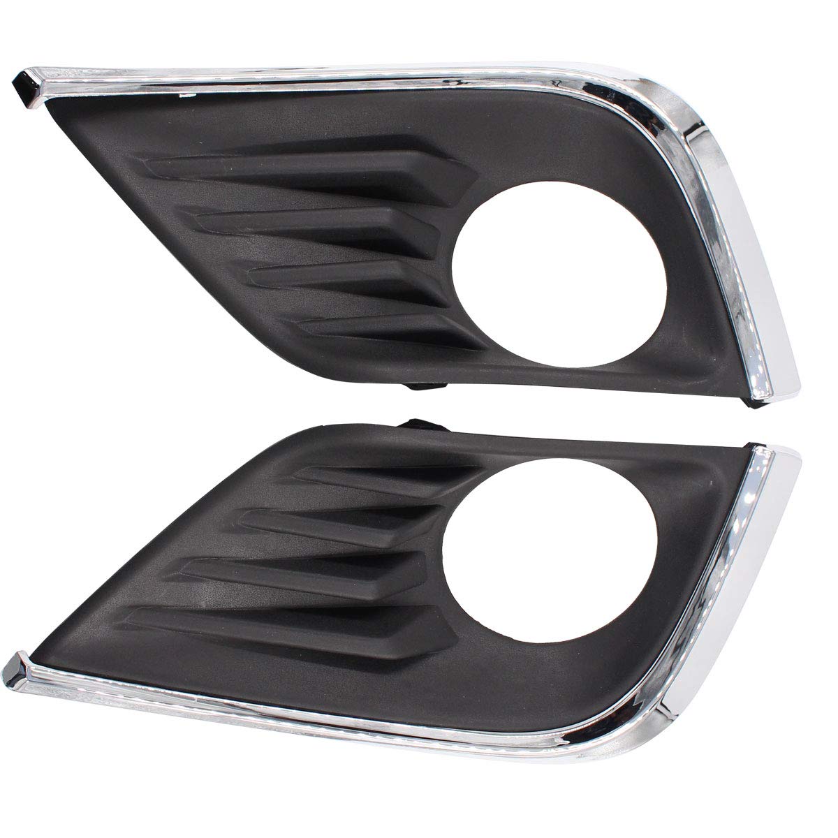 NewYall Set of 2 Front Left and Right Fog Light Bezel Covers with Chrome Trim for Nissan Altima 2016-2018 62256-9HS0B 62257-9HS0B