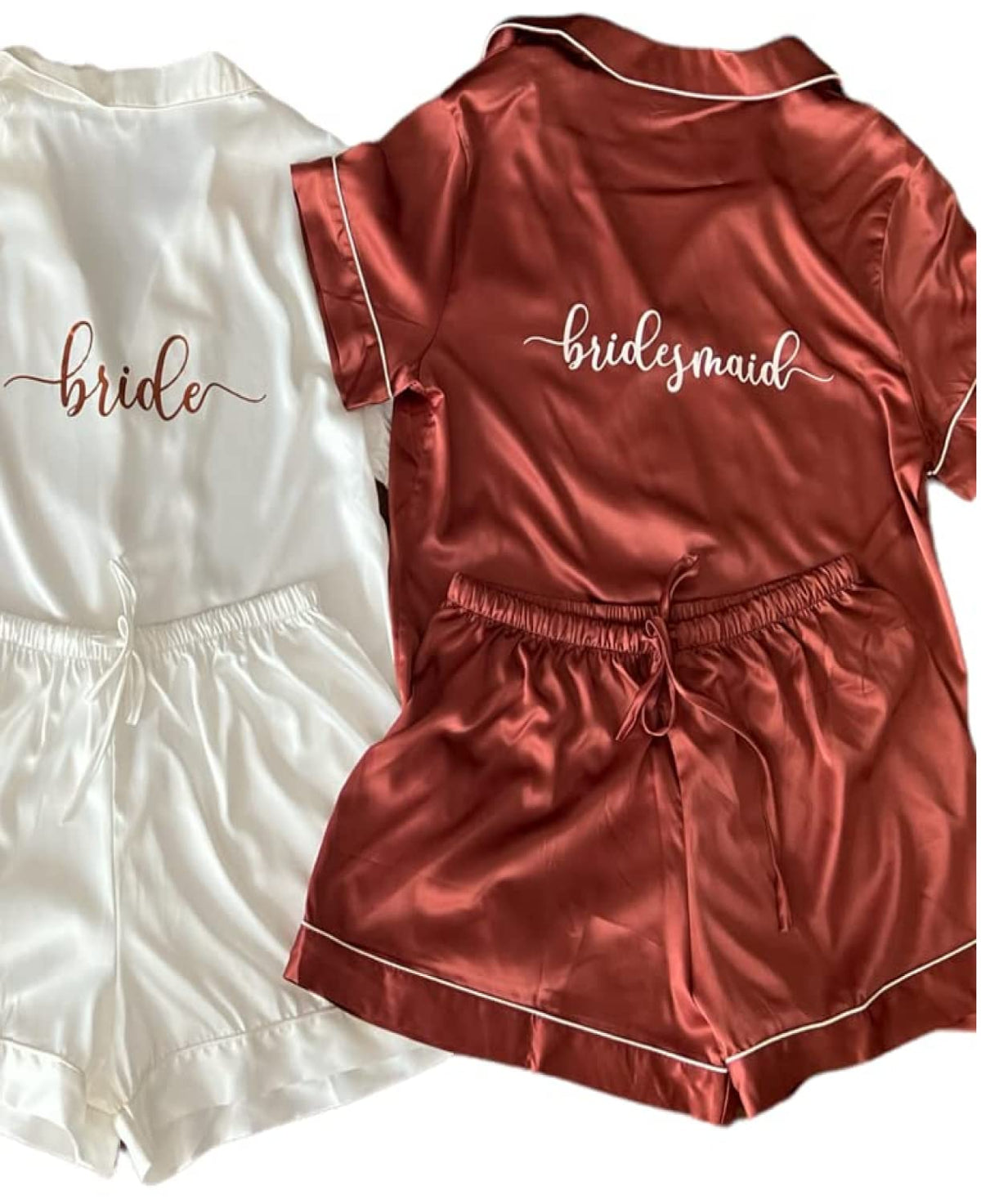 Custom Pajamas for Bridal Party - Bridesmaid Pajamas- Pajama for Women - Two-piece PJ Sets - Soft Sleepwear Lingerie - Bridesmaid Gifts - Short Sleeve Pajamas Tops - Bridal Party (Short Sleeve)