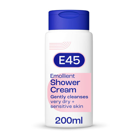 E45 Body Wash for Dry, Sensitive & Itchy Skin - Shower Gel Creme for Men & Women - E45 Shower Cream to Moisturise for Soft Skin - Maintain Skin pH - Eczema Body Wash - Dermatologically Tested - 200 ml