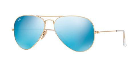 Ray-Ban RB3025 112/17 Matte Gold RB3025 Aviator Sunglasses Lens Category 3 Lens Mirrored Size 58mm