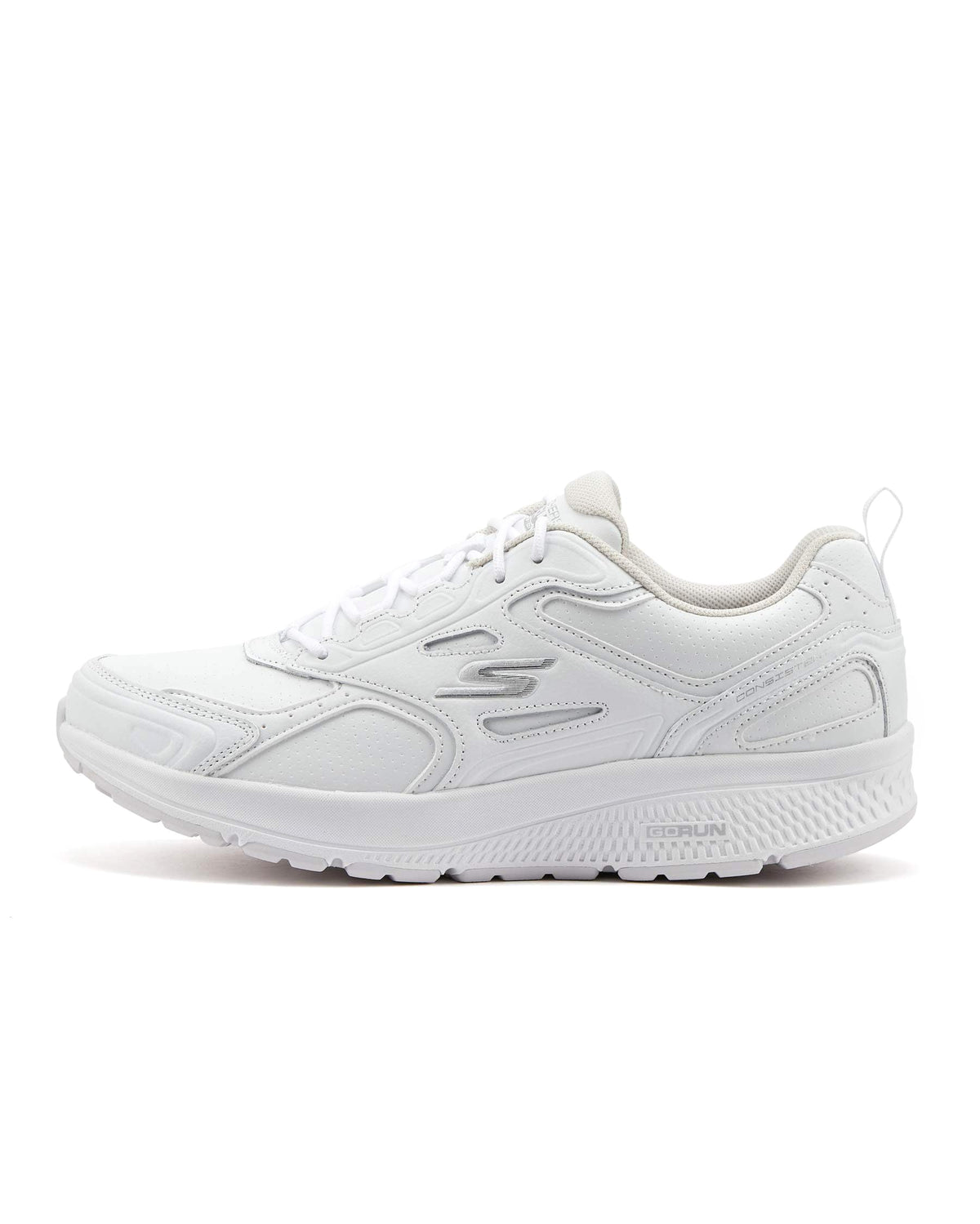 Skechers Men's Go Run Consistent-Leather Cross-Training Tennis Shoe Sneaker with Air Cooled Foam, White, 10.5 X-Wide