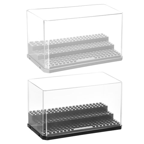 Pack of 2 Acrylic Display Cabinets, 3-Layer Mini Figures Display Case Cabinet, Display Case, Acrylic Display Case, Small, Dustproof Model Display Case, for Brick Block Action Figures