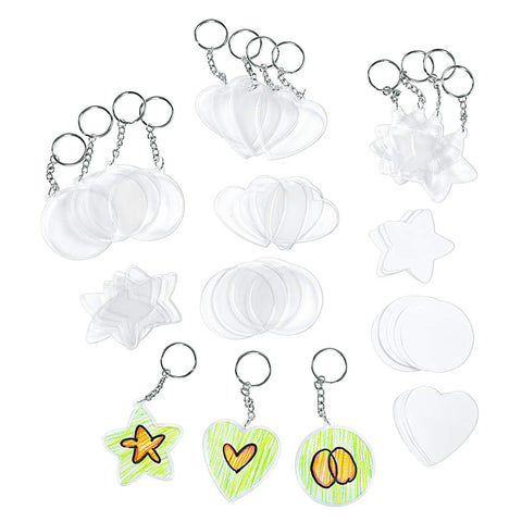 Colorations Create Your Own Keychain Craft Kit for Kids, Set of 12 - DIY Kit for Kids that Encourages Creativity - Easy and Fun - Includes Supplies to Make 12 Personalized Keychains