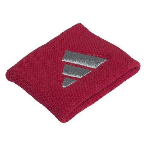 Adidas Wristband 2-Piece Set, Small, Red/Grey