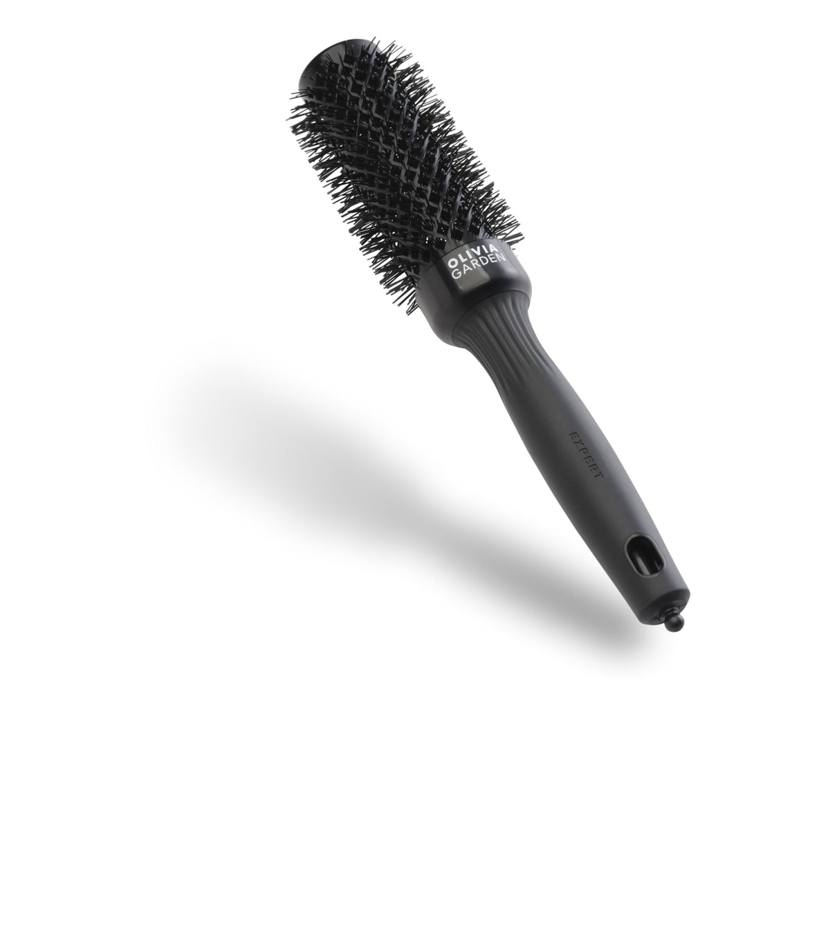 Olivia Garden Expert Blowout Shine - Black - 35 - Ceramic Coated Round Brush for Smooth Blowout, Frizz-Free Hair & Radiant Shine
