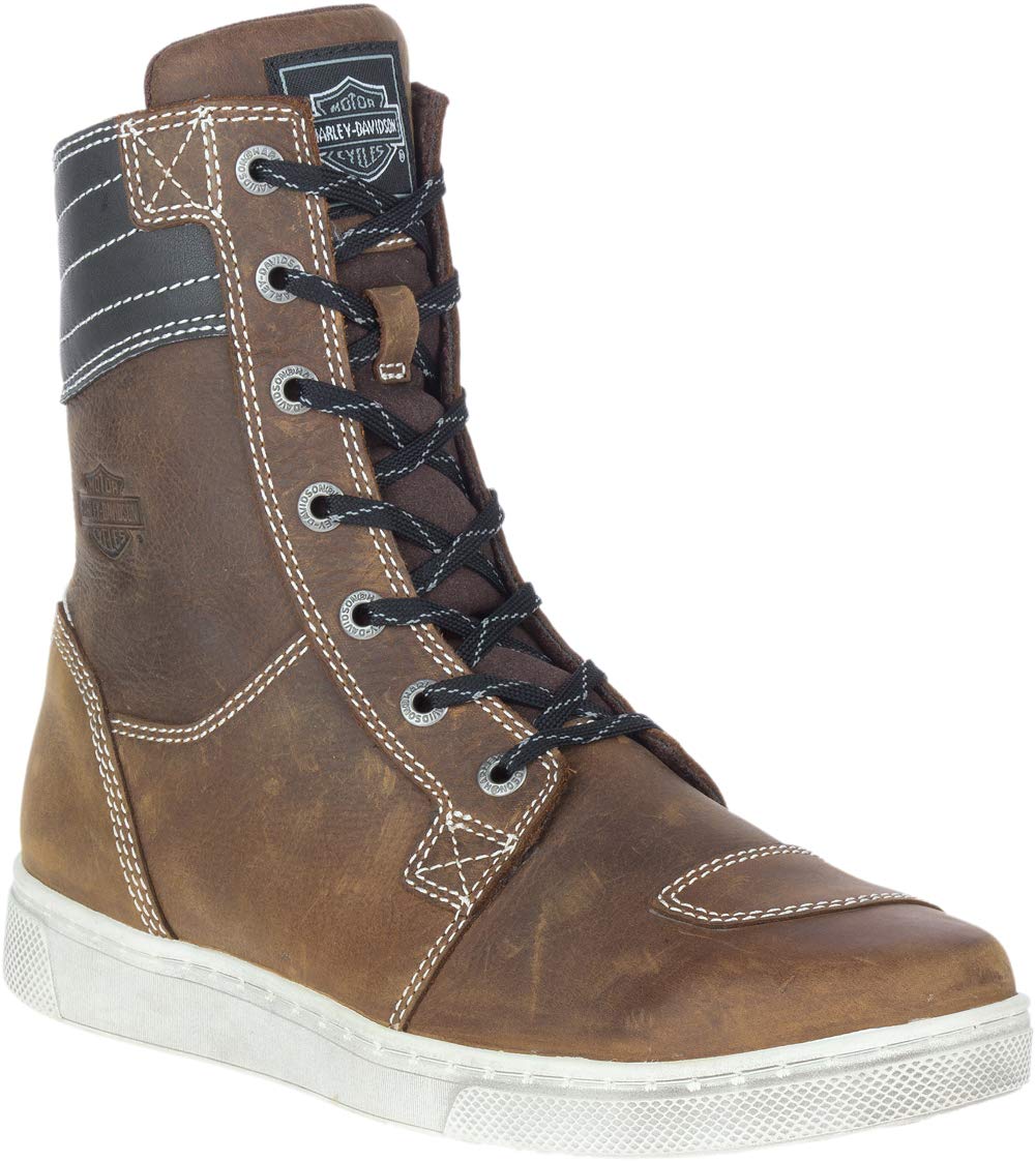 HARLEY-DAVIDSON FOOTWEAR Men's Steinman Hi Motorcycle Boot, Brown, 10.5