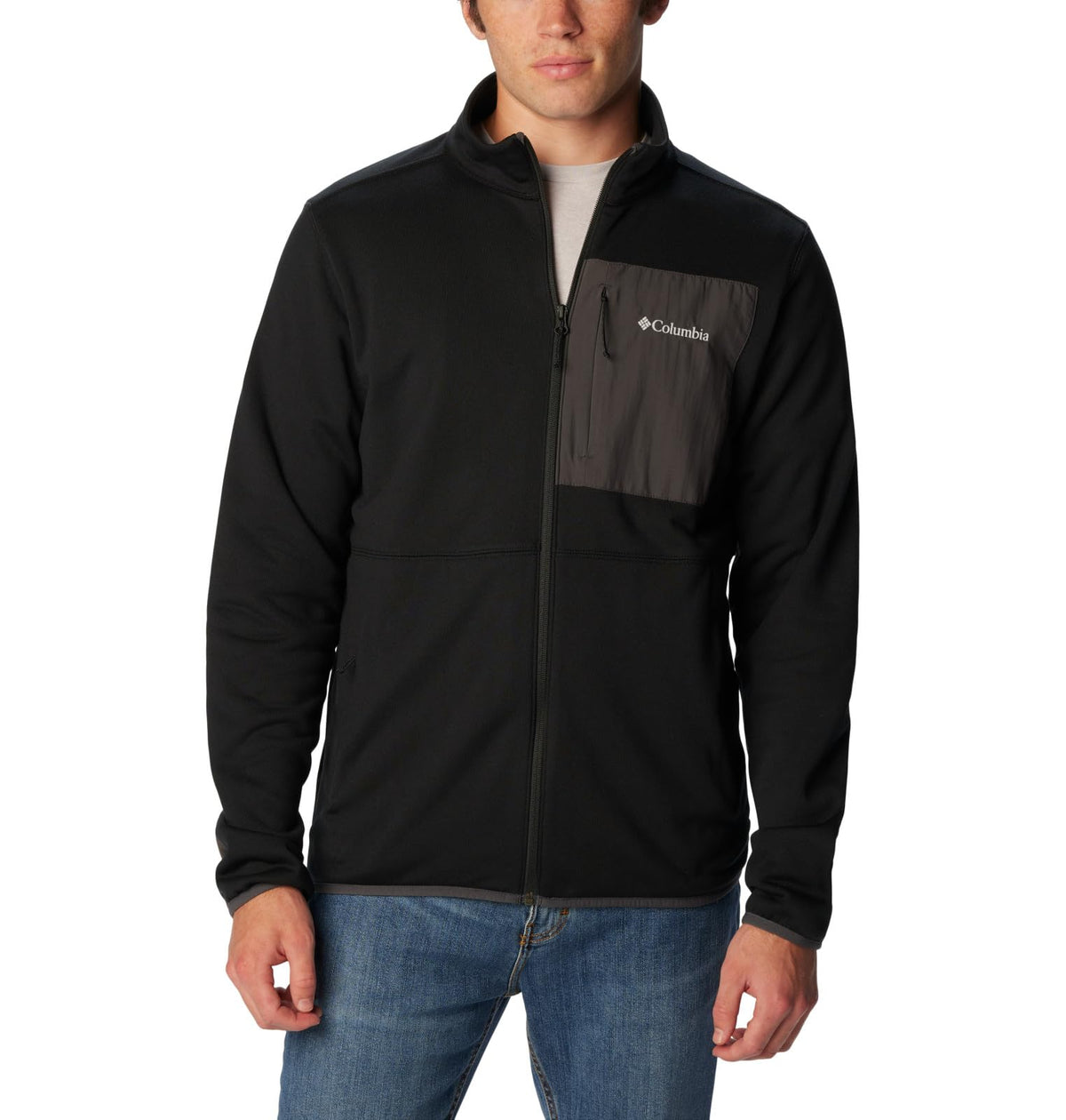 Columbia Men's Hike Full Zip, Black, XX-Large