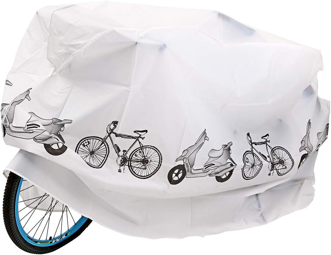 Eidoct Bike Cover Waterproof Dustproof Cover for Indoor and Outdoor Use (White)
