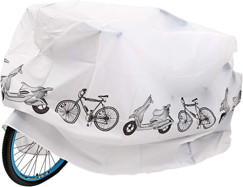 Eidoct Bike Cover Waterproof Dustproof Cover for Indoor and Outdoor Use (White)