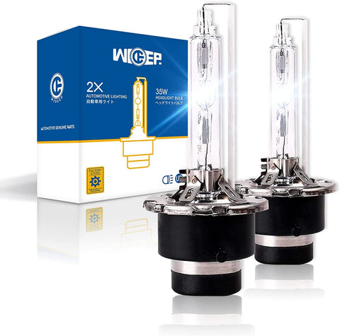 wideep D4S Xenon HID Headlight Bulbs, 6000K 35W, 66440 42402 42402WX Replacement Headlamp for High Low Beam, 2 Pcs