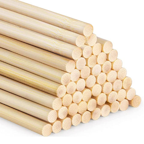 SPEACOUR 50 PCS Wood Dowel Rods 10mm Diameter Dowel Natural Long Wooden Dowels Round Wooden Craft Sticks Dowels Pole Rods for Woodcraft, Art Projects, Decorations & DIY Crafts (10MM*30CM)