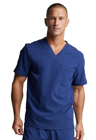 Cherokee Men's V-Neck Scrubs Top, Navy
