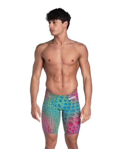 ARENA Men's Powerskin Carbon AirÃ‚Â² Jammers Competition Racing Swim Suit, Competitive Swimwear for Men,Aurora CAIMANO