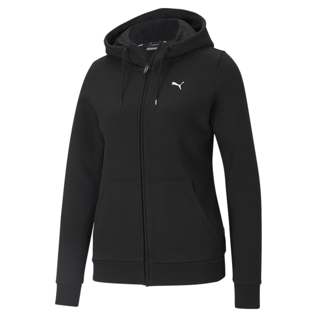 PUMA Women's Essential Sweat Jacket Black XS, Black, X-Small