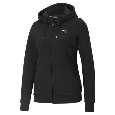 PUMA Women's Essential Sweat Jacket Black XS, Black, X-Small