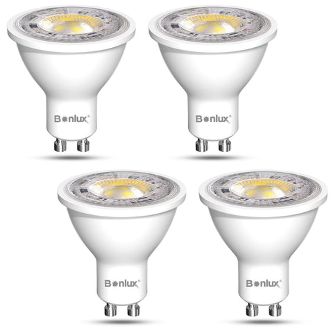 Bonlux GU10 LED Spotlight 12V Warm White 3000K MR16 LED Lamp, 7W Replaces 65W Halogen Lamp, AC 12V LED Bulb MR16 GU10 Spot, 38°Abstrahlwinkel Reflektorampen, Nicht Dimmbar, 4 Pieces
