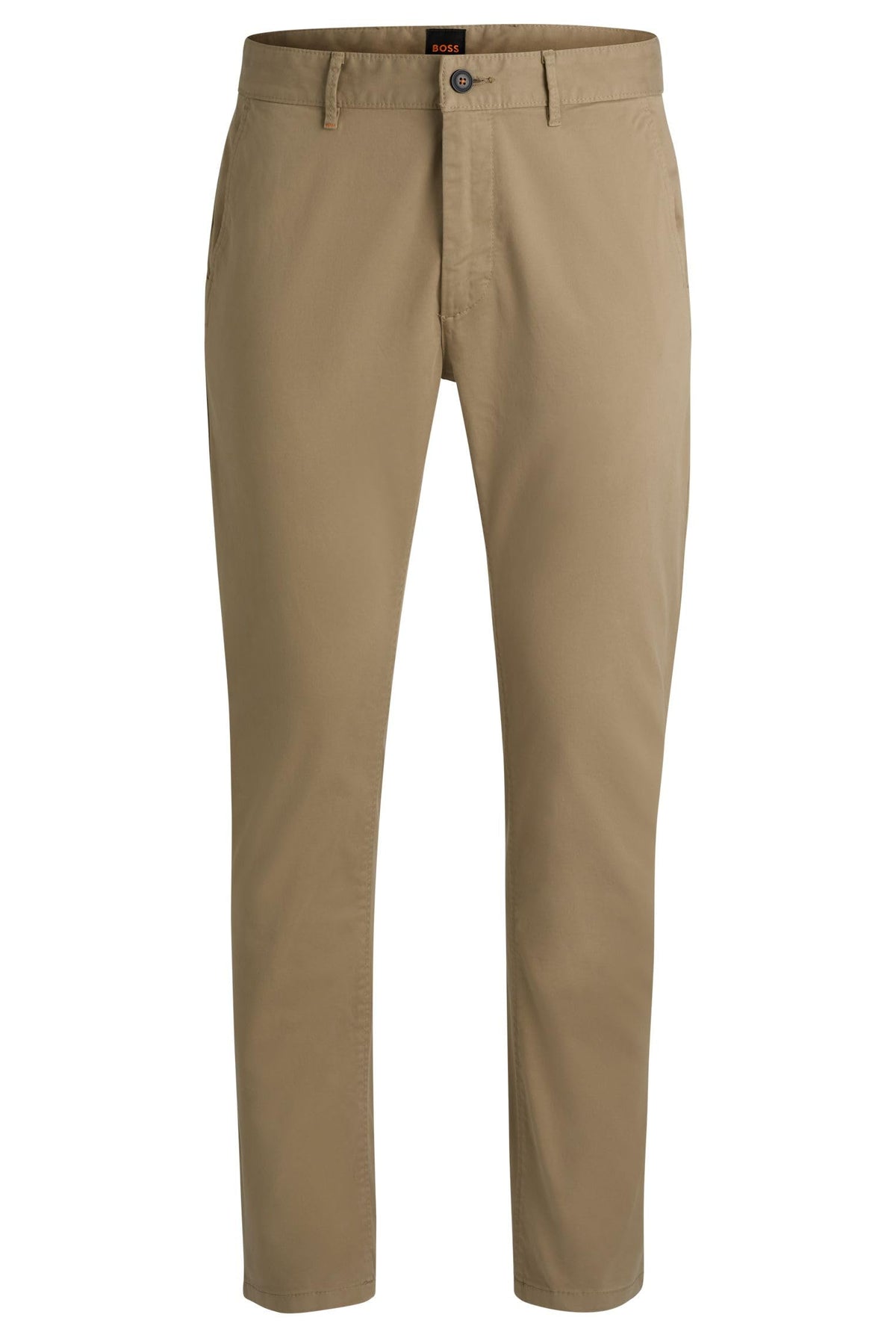 BOSS Mens Slim Trousers Pastel Brown 36W / 30L