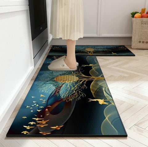 Clefairy 2 Pcs Kitchen Mats,Non Slip Kitchen Rug Set,Waterproof Standing Mat,Carpets for Kitchen Floor, Sink - (120 * 40 cm, 40 * 60 cm) (G-98)
