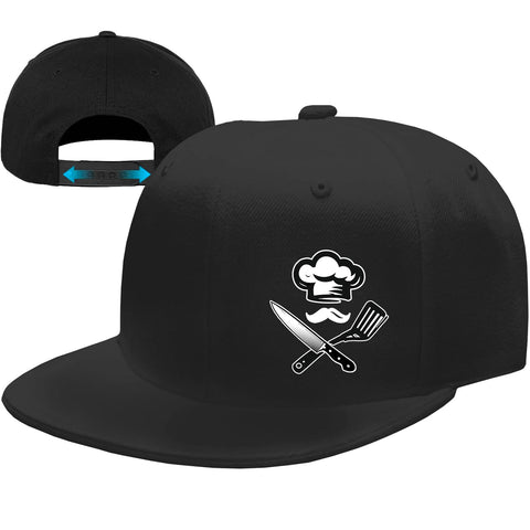 Snapback Hats for Men Chef Hat for Men Flat Bill Hats for Men Fitted Hats for Men Skateboard Accessories Chefs Hat Black Baseball Hats for Men Chef Gifts for Men Flat Brim Caps Cool Hat Snap Back Boys